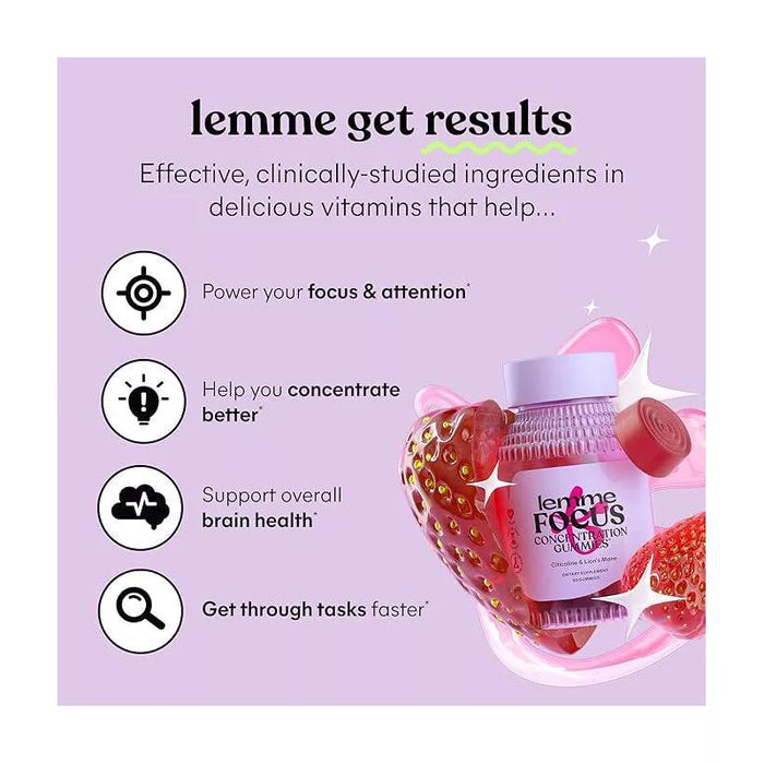 Lemme Focus Concentration Gummies - 50ct