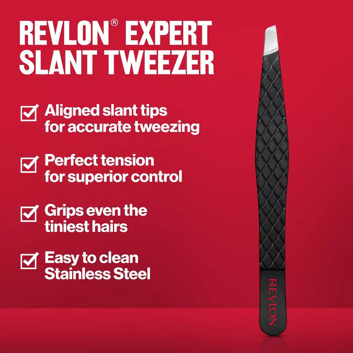 Revlon Expert Made with Stainless Steel, Slant Tip Tweezer
