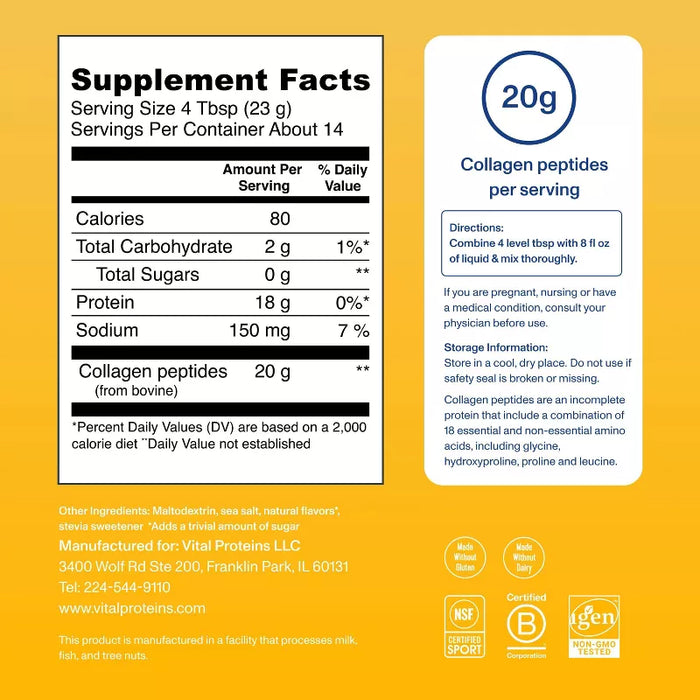 Vital Proteins Vanilla Collagen Peptides Dietary Supplement - 11.5oz