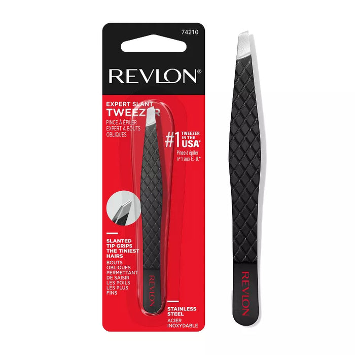 Revlon Expert Made with Stainless Steel, Slant Tip Tweezer
