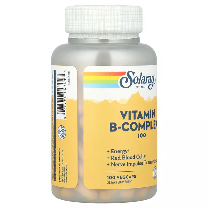 Solaray Vitamin B-Complex 100, 100 VegCaps