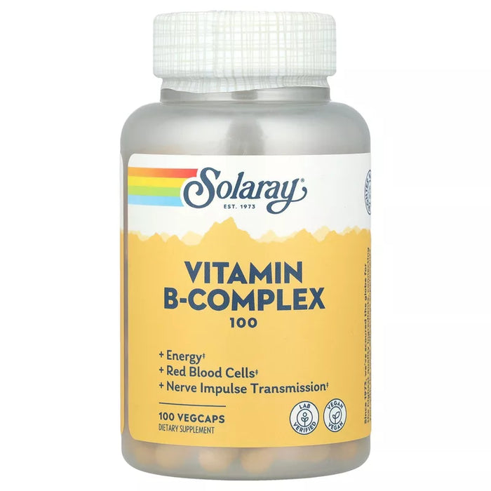 Solaray Vitamin B-Complex 100, 100 VegCaps