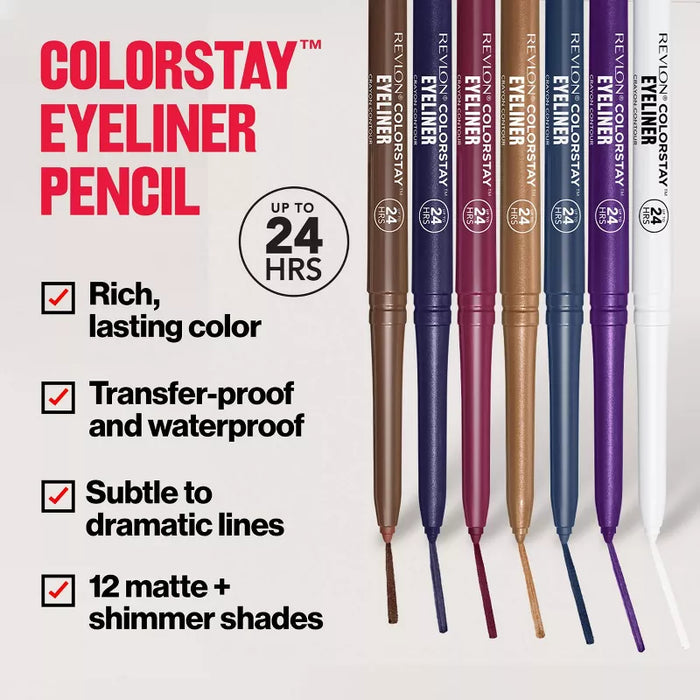 Revlon ColorStay Waterproof Eyeliner with Built-in Smudger - 0.02oz/2ct